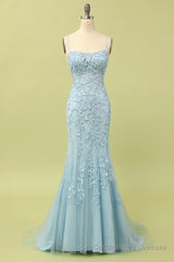 Coral Backless Long Prom Dress with Appliques