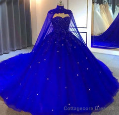 Beaded Appliques Wedding Dress, Prom Dresses