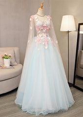 Lovely Light Blue A-line Floor Length Formal Dress, Sweet 16 Gowns