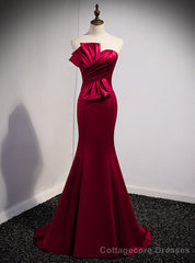 Mermaid Satin Sweetheart Pleats Prom Dress