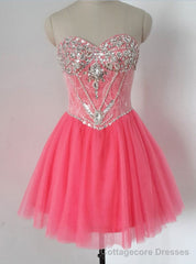 Mini Party Dress Lace Homecoming Dresses Short Prom Dresses Watermelon Prom Dresses