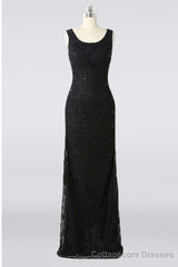 Modest Long Black Lace Mother Of The Bride