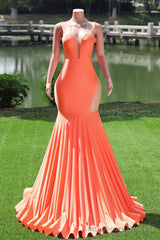 Yellow Prom Dresses Sexy Mermaid Women Evening Dress Sleeveless Open Back