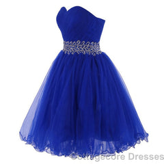 Homecoing Short Homecoing Sweetheart Royal Blue Homecoing Beading Homecoing Royal Blue Prom Dresses