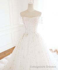 Unique Tulle Lace Long Prom Dress Tulle Lace Evening Dress